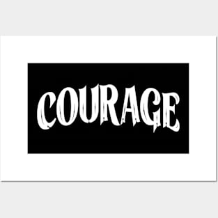 Courage Logotype Motivational Posters and Art